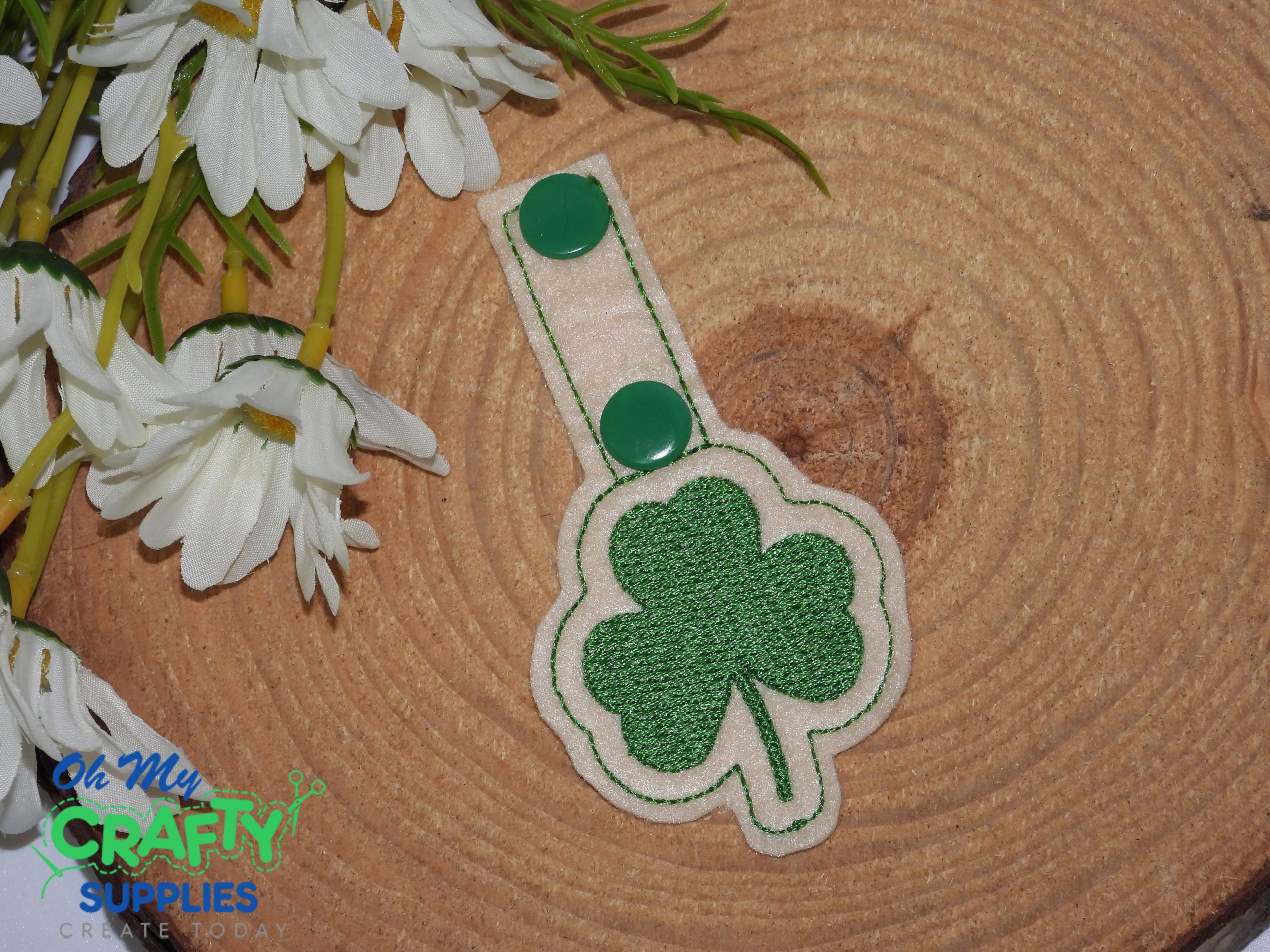 ITH Shamrock Key Fob Embroidery Design