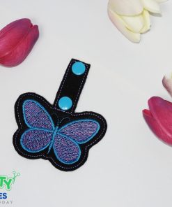 ITH Butterfly Key Fob 221 Embroidery Design