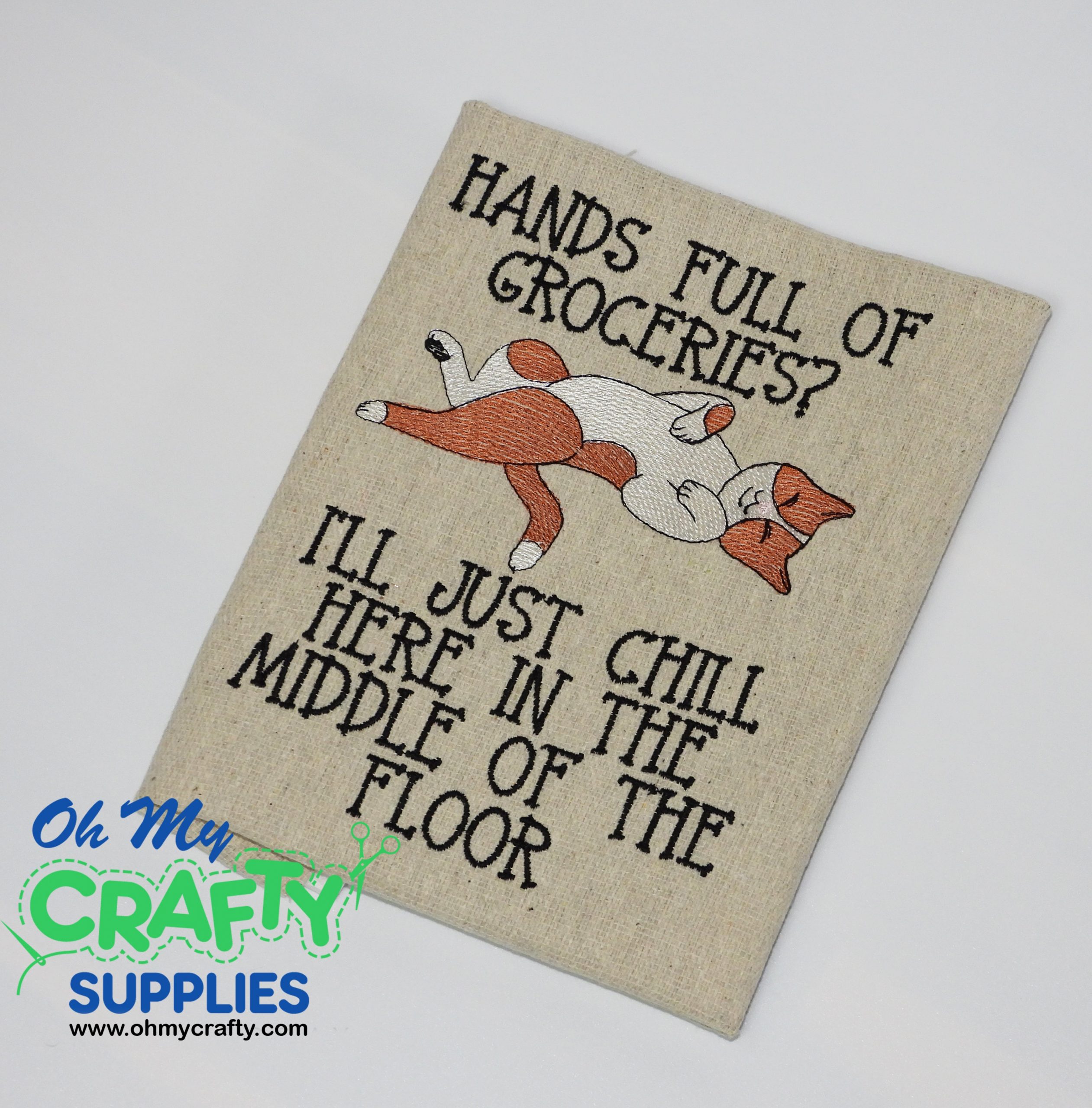 Chill in the floor Embroidery Design