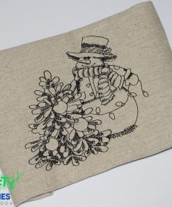 Sketch Snowman embroidery Design