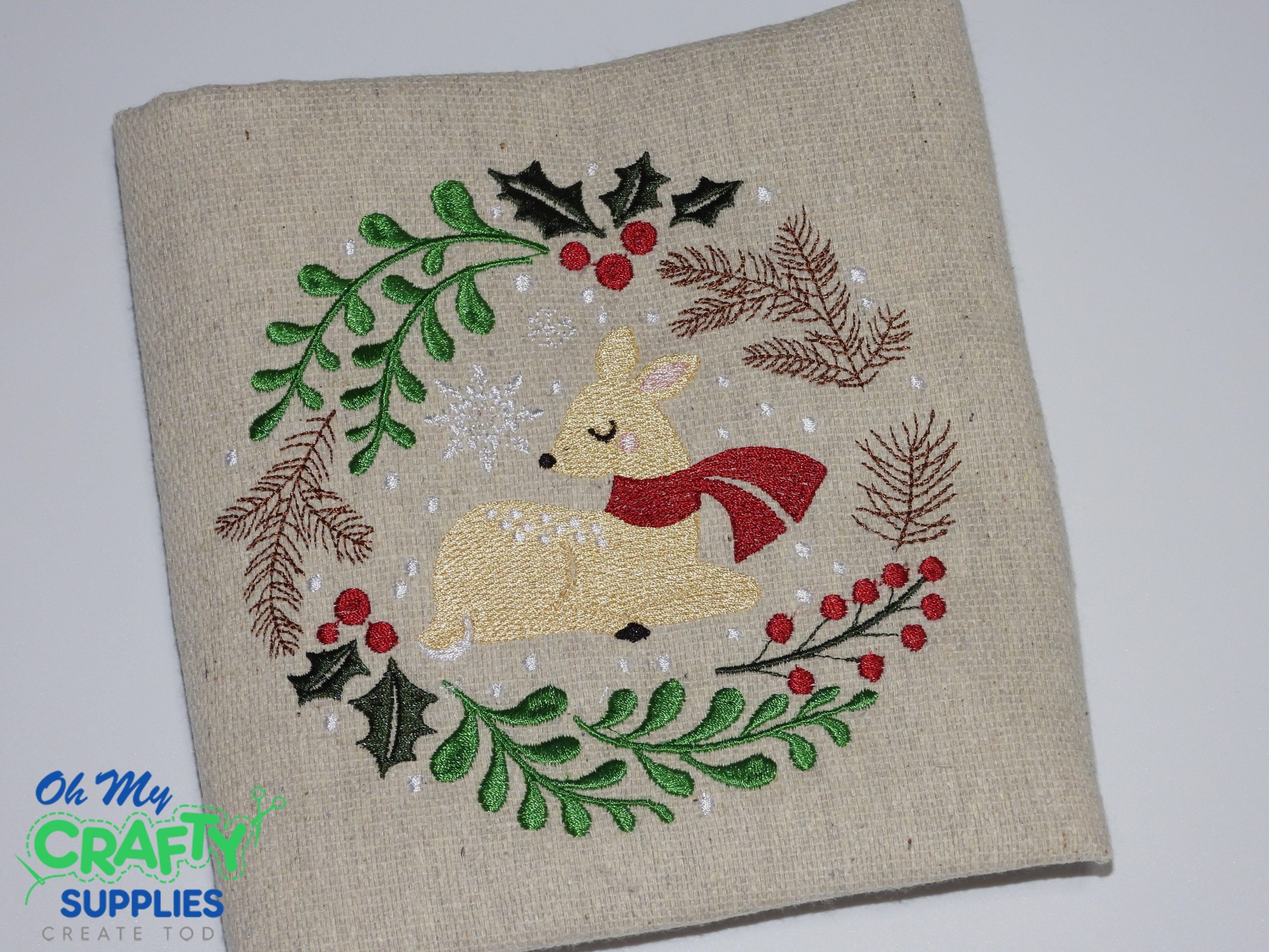 Winter Deer 919 Embroidery Design