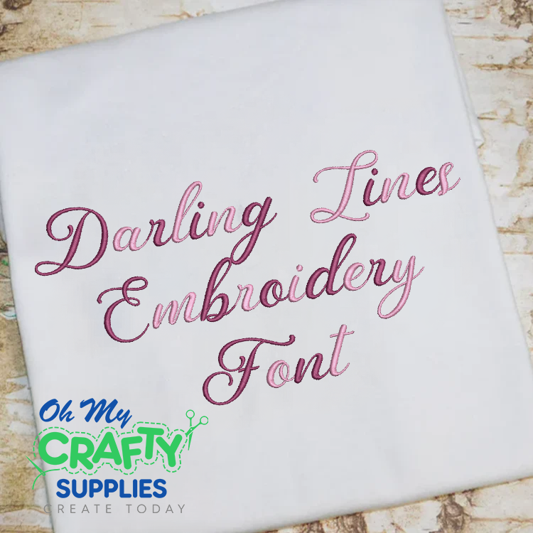 Darling Lines Embroidery Font (BX Included)