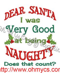 Oh Dear Santa Embroidery Design