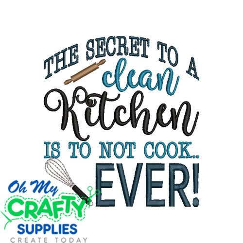 Don't cook ever Embroidery Design