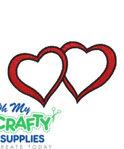 Double Heart 27 Embroidery Design