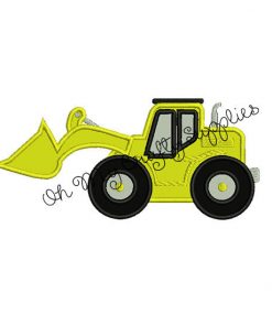 Bull Dozer Applique Embroidery Design