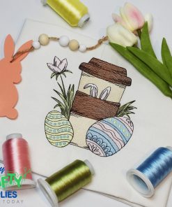 Easter Coffee 222 Embroidery Design