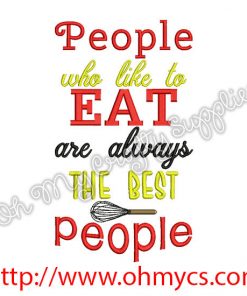 The Best People Embroidery Design