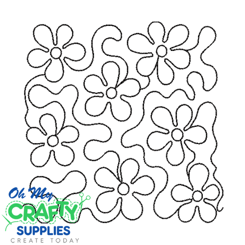 Edge to Edge Flowers Embroidery Design (E2E)