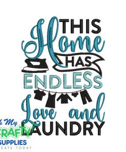 Endless Love and Laundry 25 Embroidery Design
