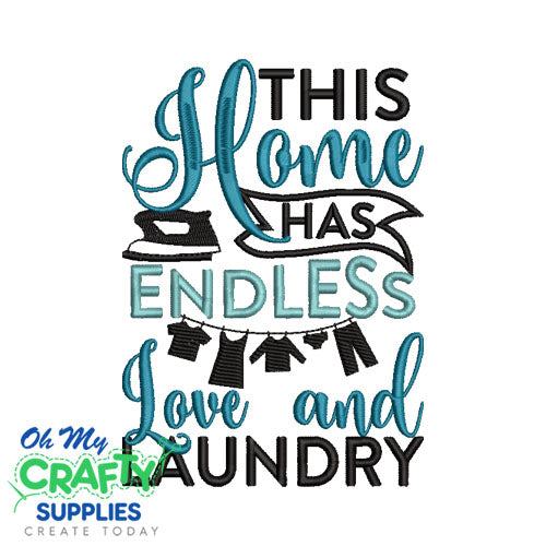 Endless Love and Laundry 25 Embroidery Design