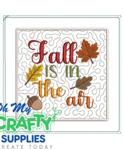 Fall Air Potholder Embroidery Design (AB)