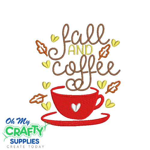 Fall and Coffee 911 Embroidery Design