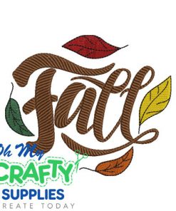 Fall with Leaves 92023 Embroidery Design