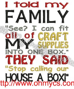 Crafting Family Embroidery Design