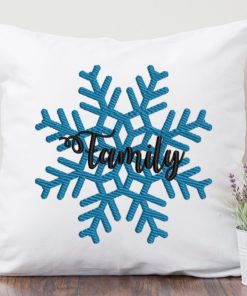 Family Snowflake Embroidery Design