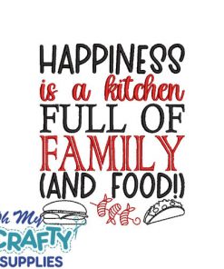 Family and Food Embroidery Design