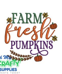Farm Fresh Pumpkins 721 Embroidery Design