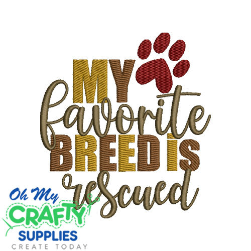 Favorite Breed 716 Embroidery Design