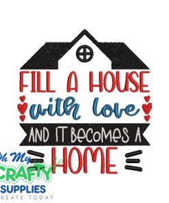 Fill a house 87 Embroidery Design