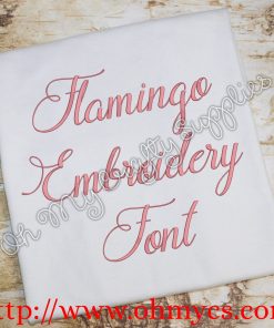 Flamingo Embroidery Font (BX Included)