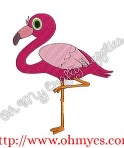 Flamingo Embroidery Design