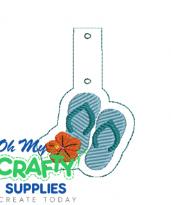Flip Flop Key Fob Embroidery Design (KFC)