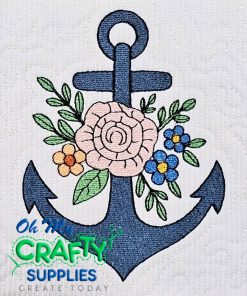 Floral Anchor 513 Embroidery Design