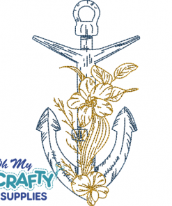 Floral Anchor 42922 Embroidery Design