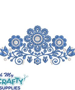 Floral Folk Art Embroidery Design