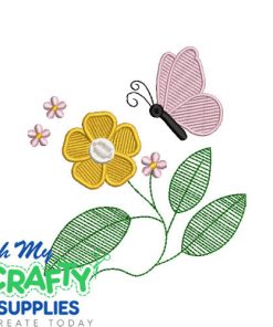 Floral Spring Butterfly 2025 Embroidery Design