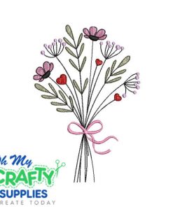 Floral Bouquet 24 Embroidery Design