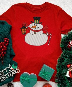 Fluffy Snowman Embroidery Design