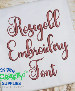 Rosegold Embroidery Font (BX Included)