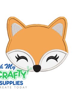 Fox Head Applique 41 Embroidery Design