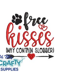 Free Slobber Kisses Embroidery Design