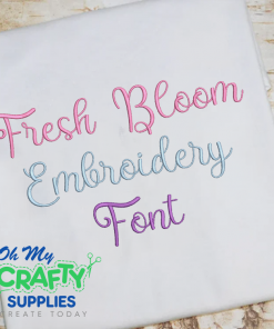 Fresh Bloom Embroidery Font (BX Included) (FL)