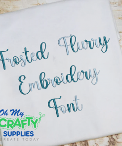 Frosted Flurry Embroidery Font (BX Included)