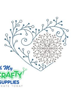 Frozen Heart Embroidery Design