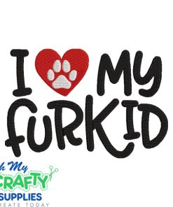 I Heart my Furkid Embroidery Design