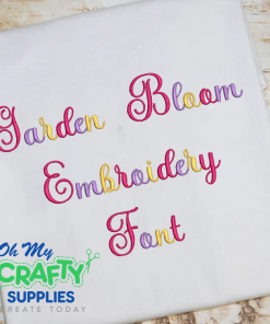 Garden Bloom Embroidery Font (BX Included) (FM)