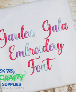 Garden Gala Embroidery Font (BX Included) (FL)