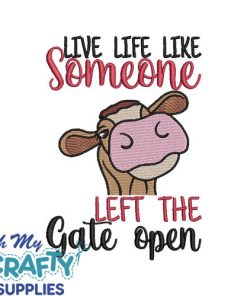 Gate open Embroidery Design