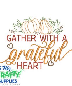 Gather Grateful 84 Embroidery Design