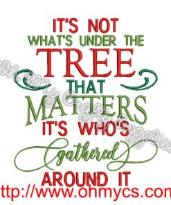 Gathered Around Embroidery Design