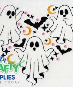 Ghost Heart Embroidery Design
