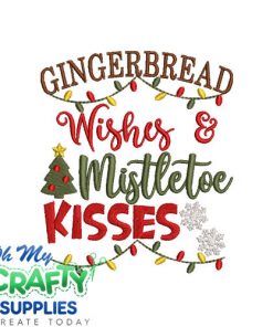 Gingerbread Kisses 1117 Embroidery Design