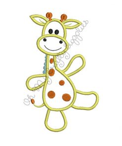 Giraffe Applique Embroidery Design