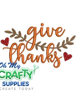 Give Thanks 91524 Embroidery Design