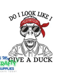 Give A Duck Embroidery Design